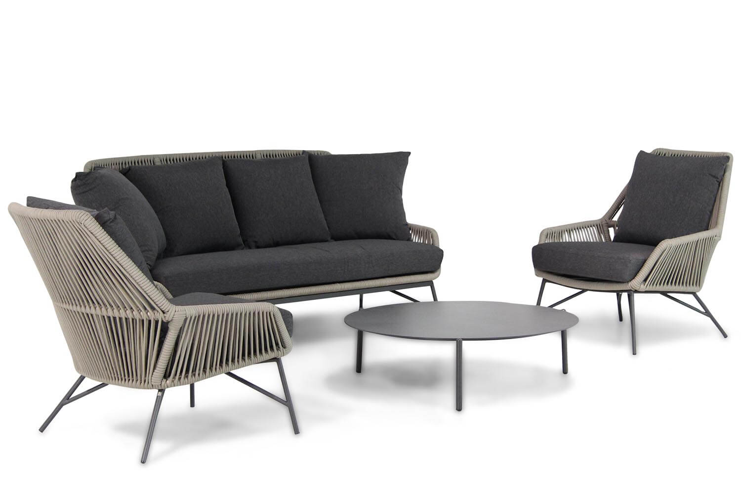 4 Seasons Outdoor Ramblas/Pacific 100 cm stoel-bank loungeset 4-delig