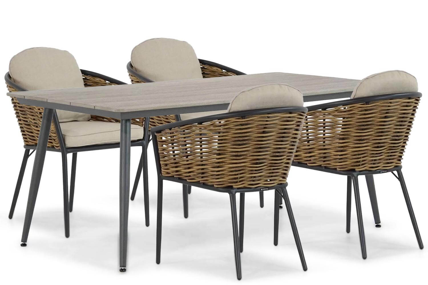 Lifestyle Nice-Matale 180 cm dining tuinset 5-delig
