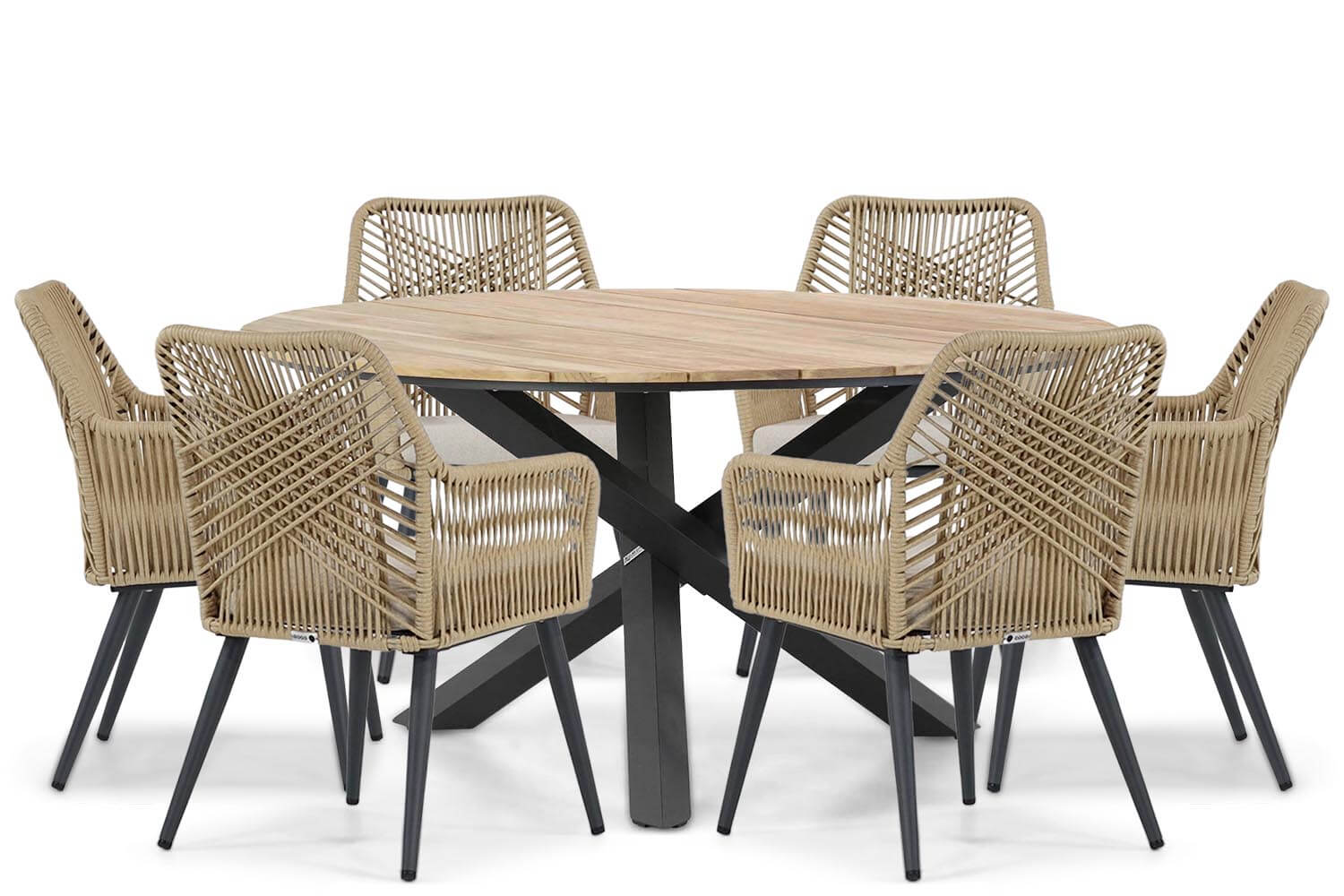Coco Vedra/Fabriano 150 cm dining tuinset 7-delig