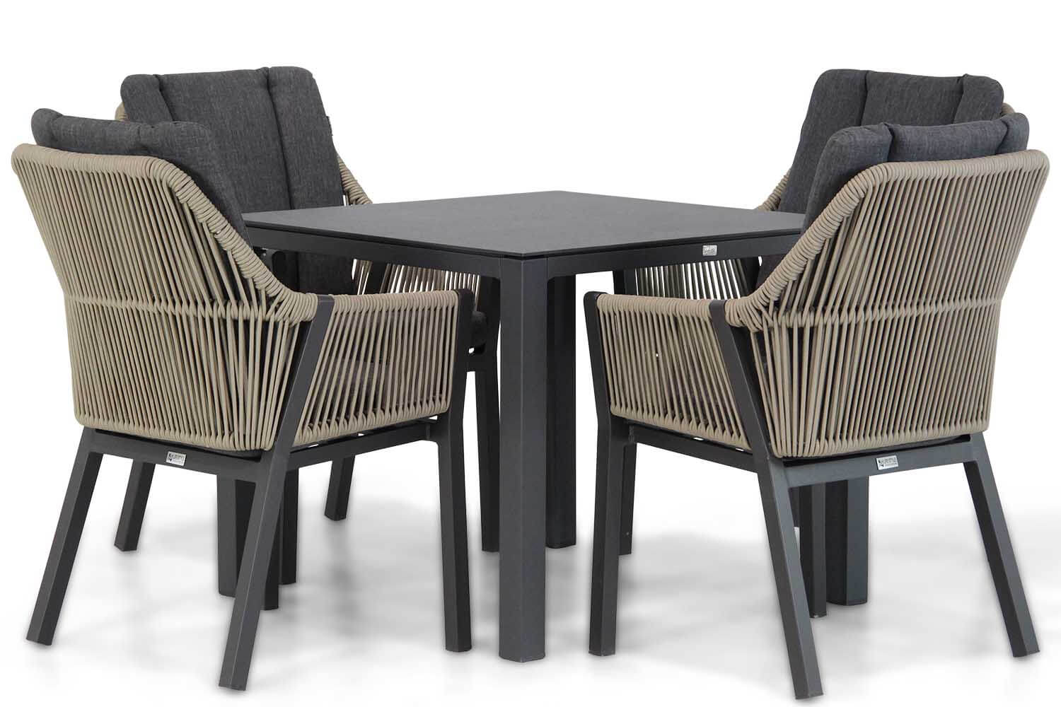 Lifestyle Verona/Pallazo 90 cm dining tuinset 4-delig