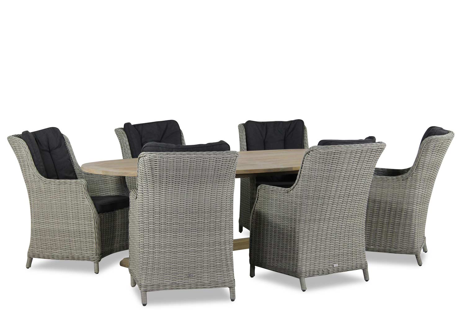 Garden Collections Buckingham-Brighton ovaal 240 cm dining tuinset 7-delig