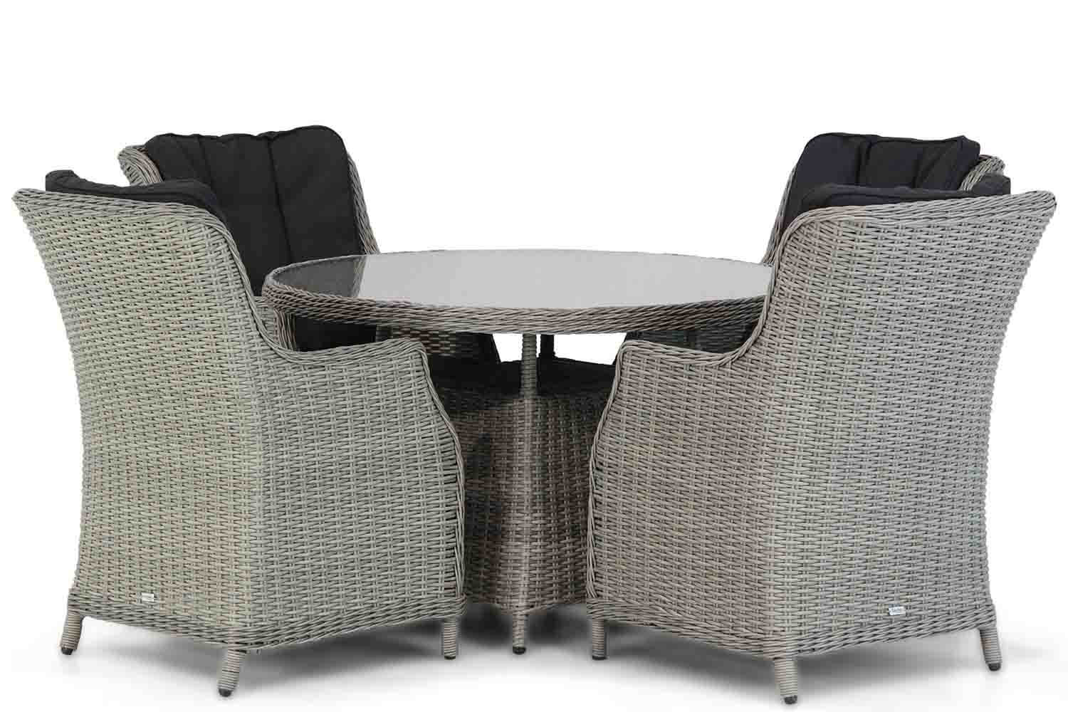 Garden Collections Buckingham/Buckingham 120 cm rond dining tuinset 5-delig