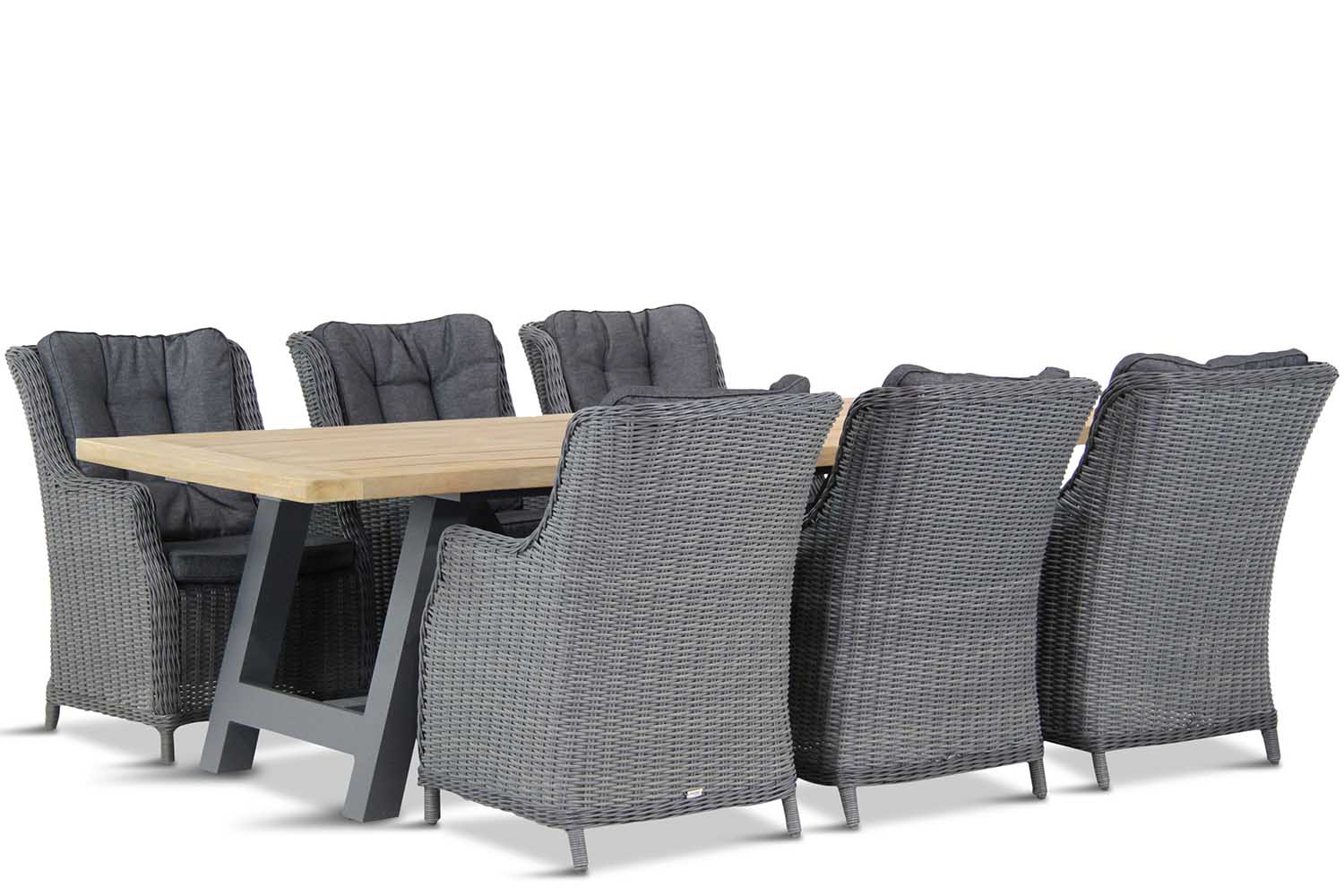 Garden Collections Buckingham/Trente 260 cm dining tuinset 7-delig Garden Collections Buckingham/Trente 260 cm dining tuinset 7-delig