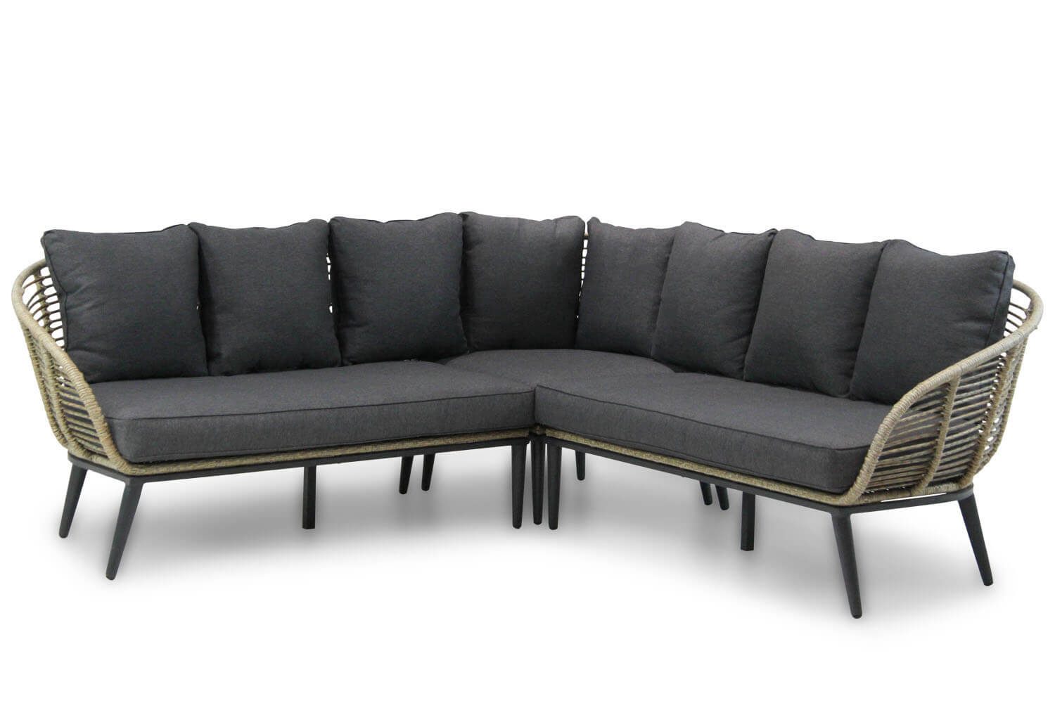 Coco Leonardo/Pacific 45 cm/Montana 70 cm hoek loungeset naturel 5-delig