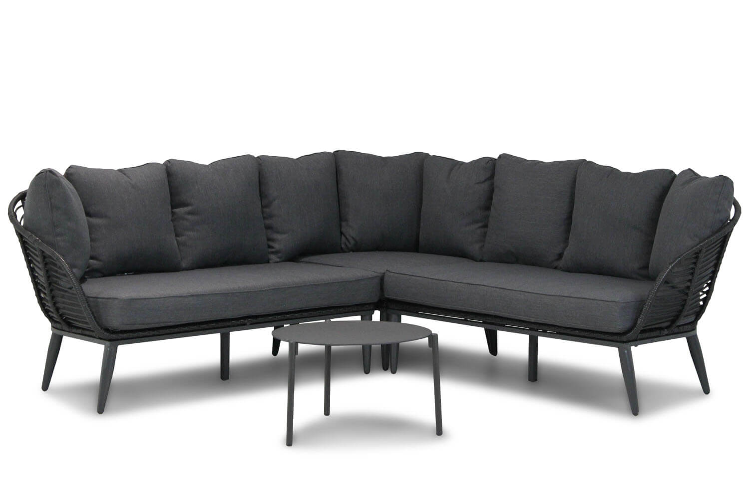 Coco Leonardo-Pacific 60 cm stoel-bank loungeset off black 4-delig