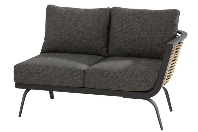 4 Seasons Outdoor Antibes 2 seater bench left arm with cushion and 3 pillows