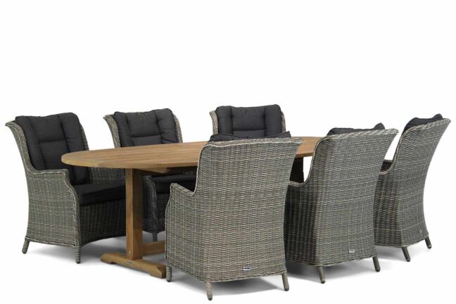 Garden Collections Aberdeen/Brighton 240 cm ovaal dining tuinset 7-delig