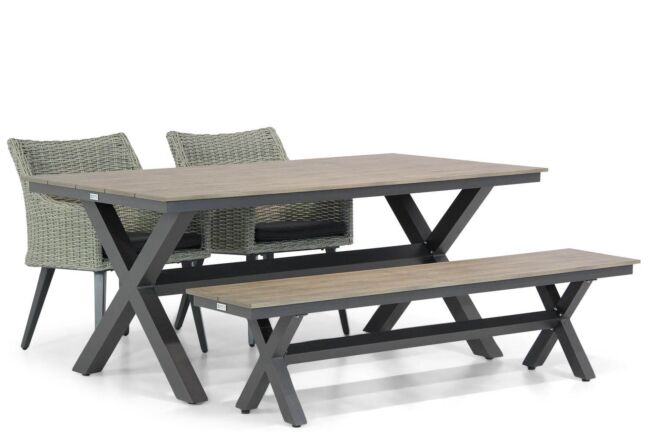 Garden Collections Milton/Forest 180 cm dining tuinset 4-delig