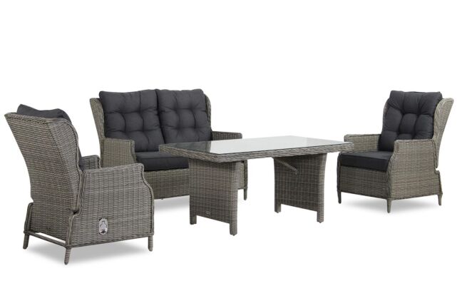 Garden Collections New Castle stoel-bank loungeset 4-delig