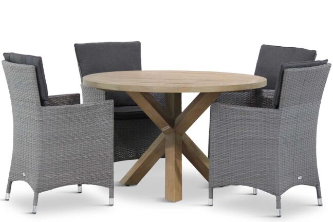Garden Collections Orlando/Sand City rond 120 cm dining tuinset 5-delig