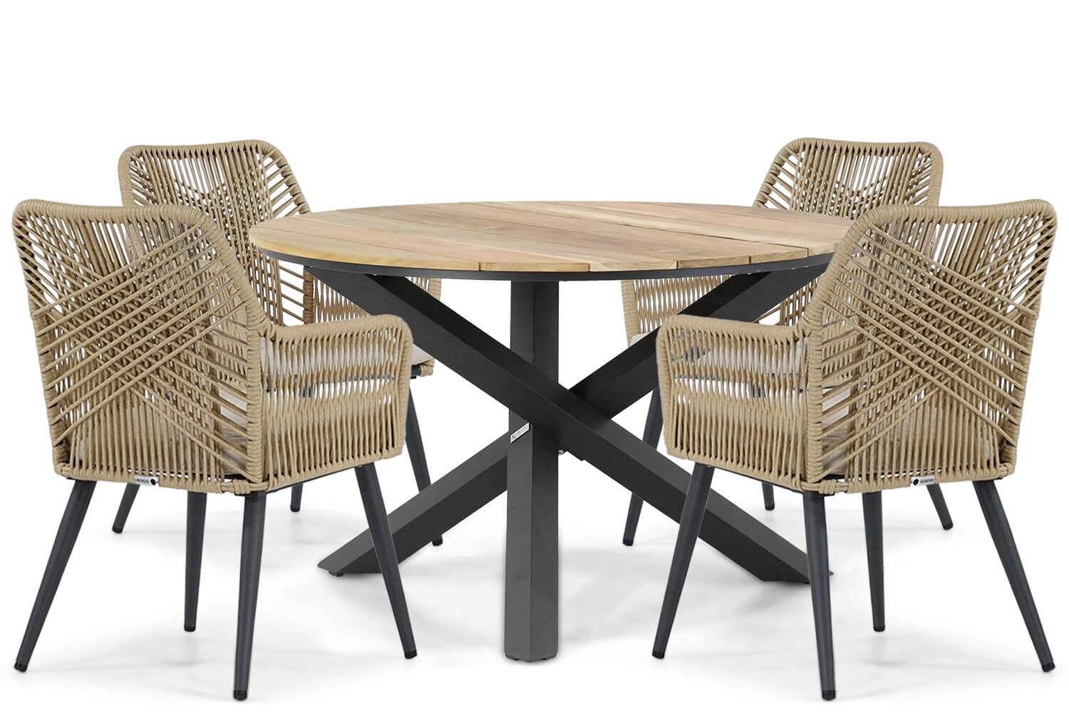 Coco Vedra/Fabriano 125 cm dining tuinset 5-delig
