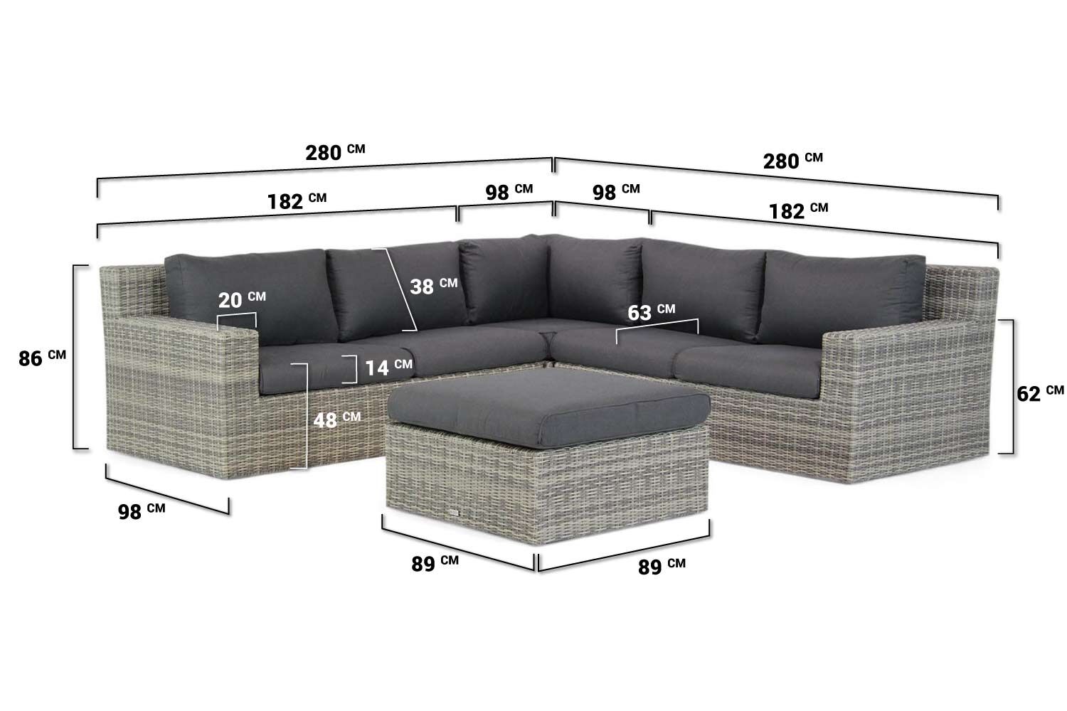 Garden Collections loungeset 4-delig