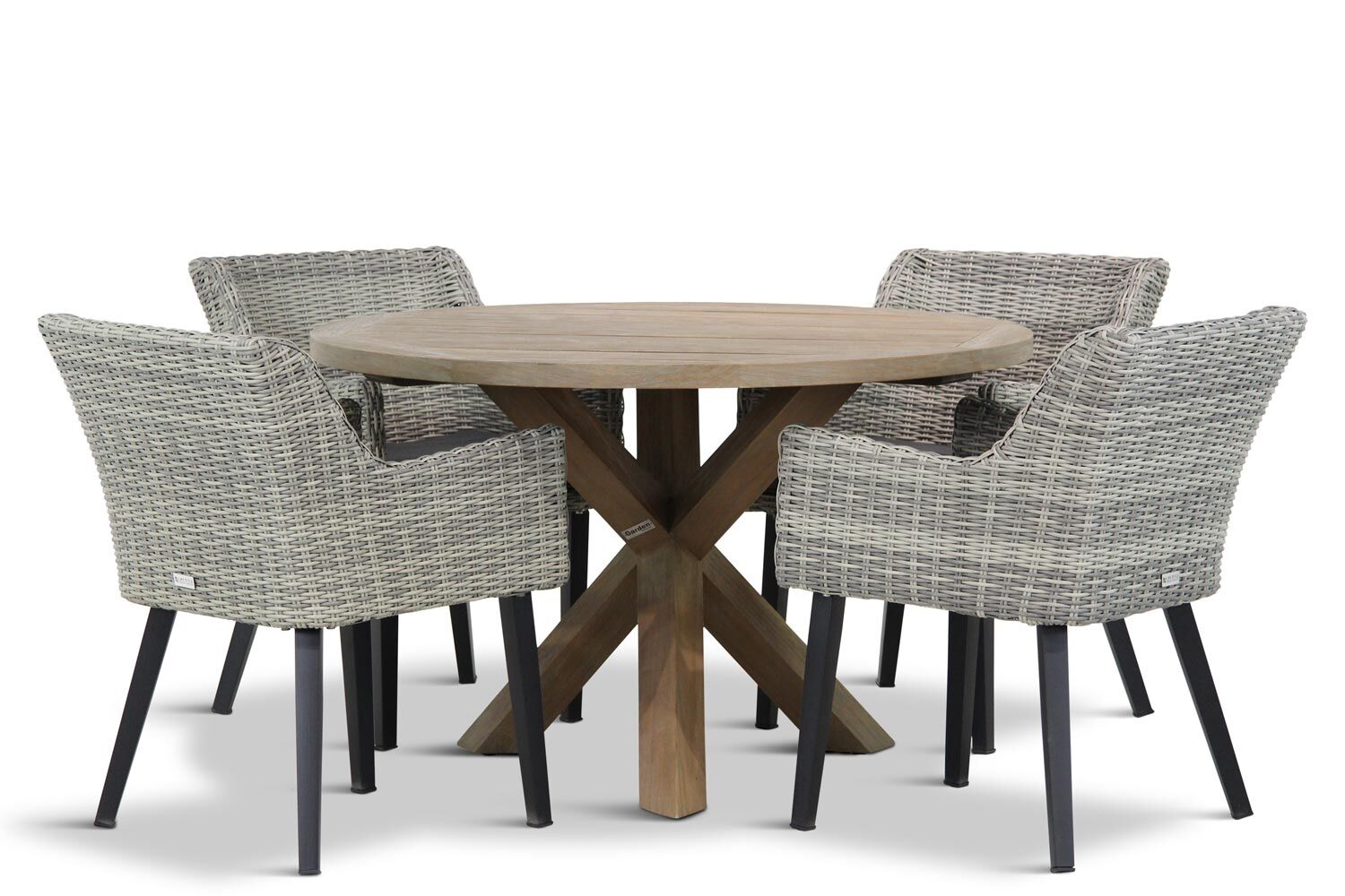 Garden Collections Milton/Sand City rond 120 cm dining tuinset 5-delig