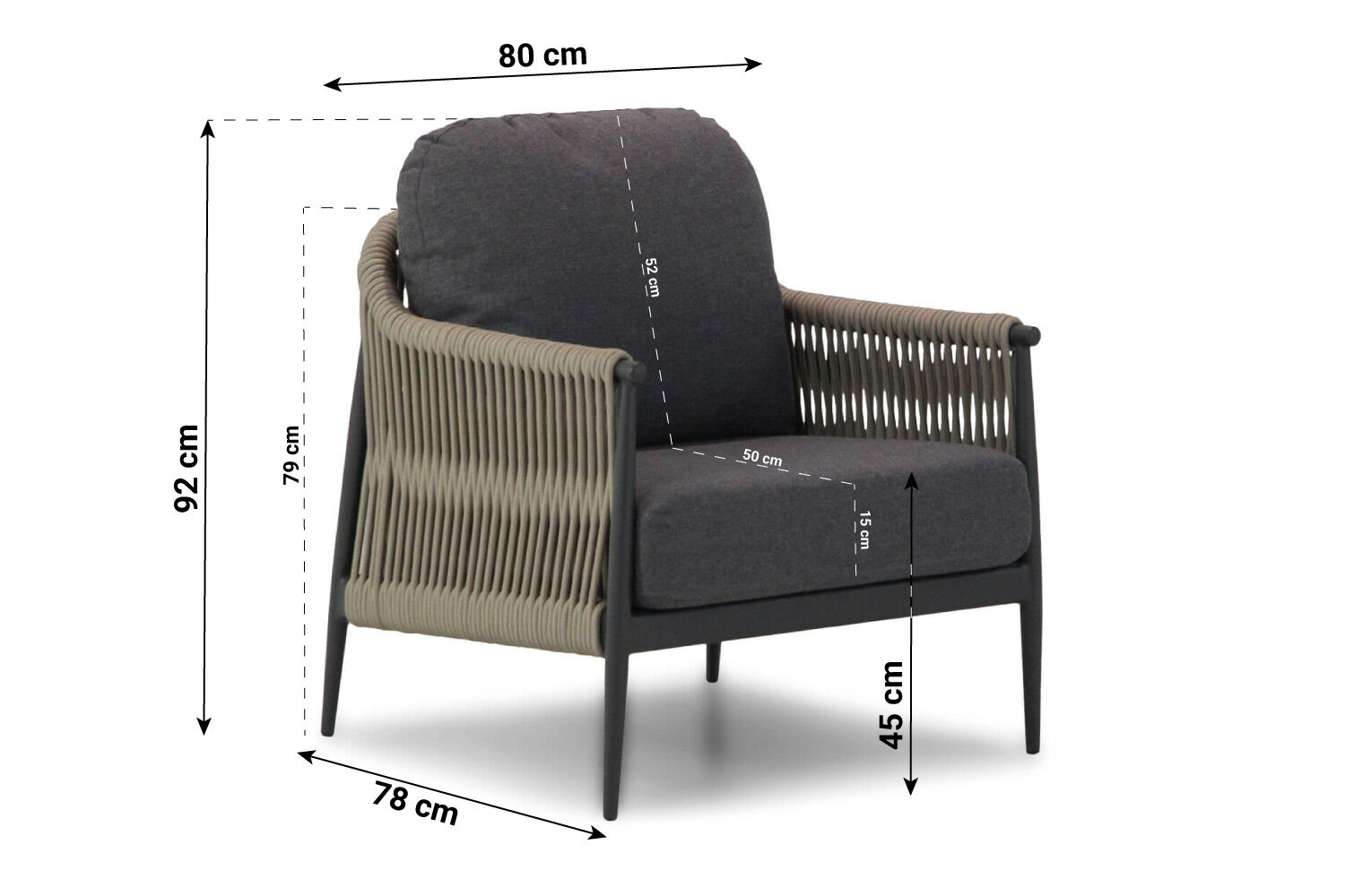 Coco Lucia/Montana 70 cm stoel-bank loungeset 4-delig