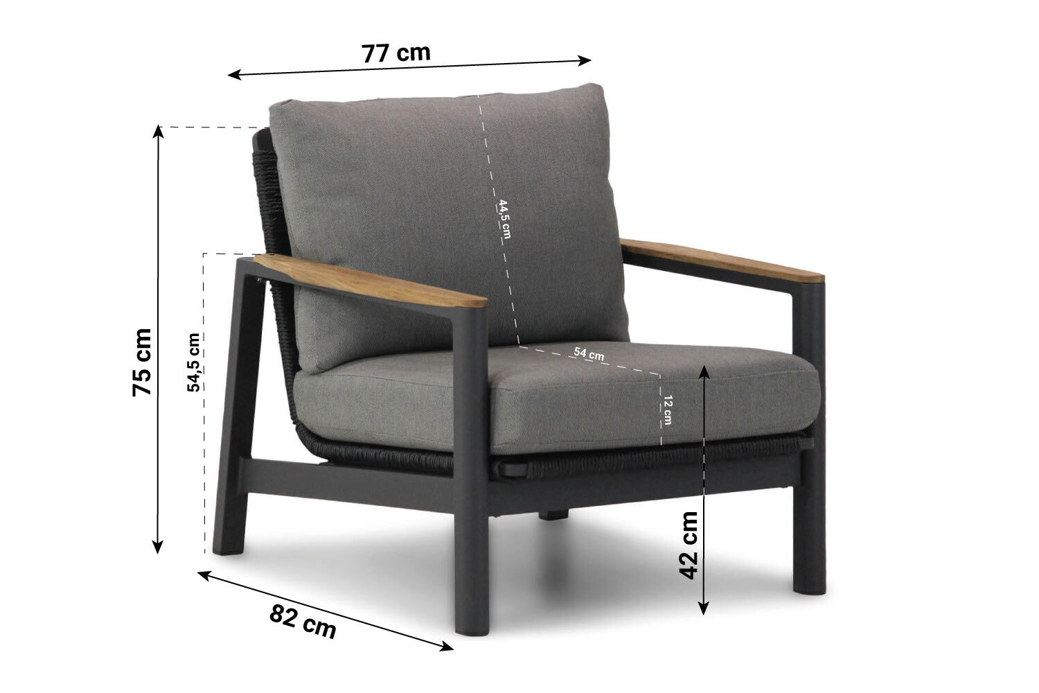 Coco Ralph/Rimini 60/75 cm stoel-bank loungeset 5-delig