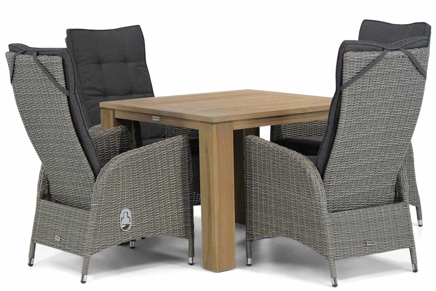 Garden Collections Lincoln/Brighton 100 cm dining tuinset 5-delig