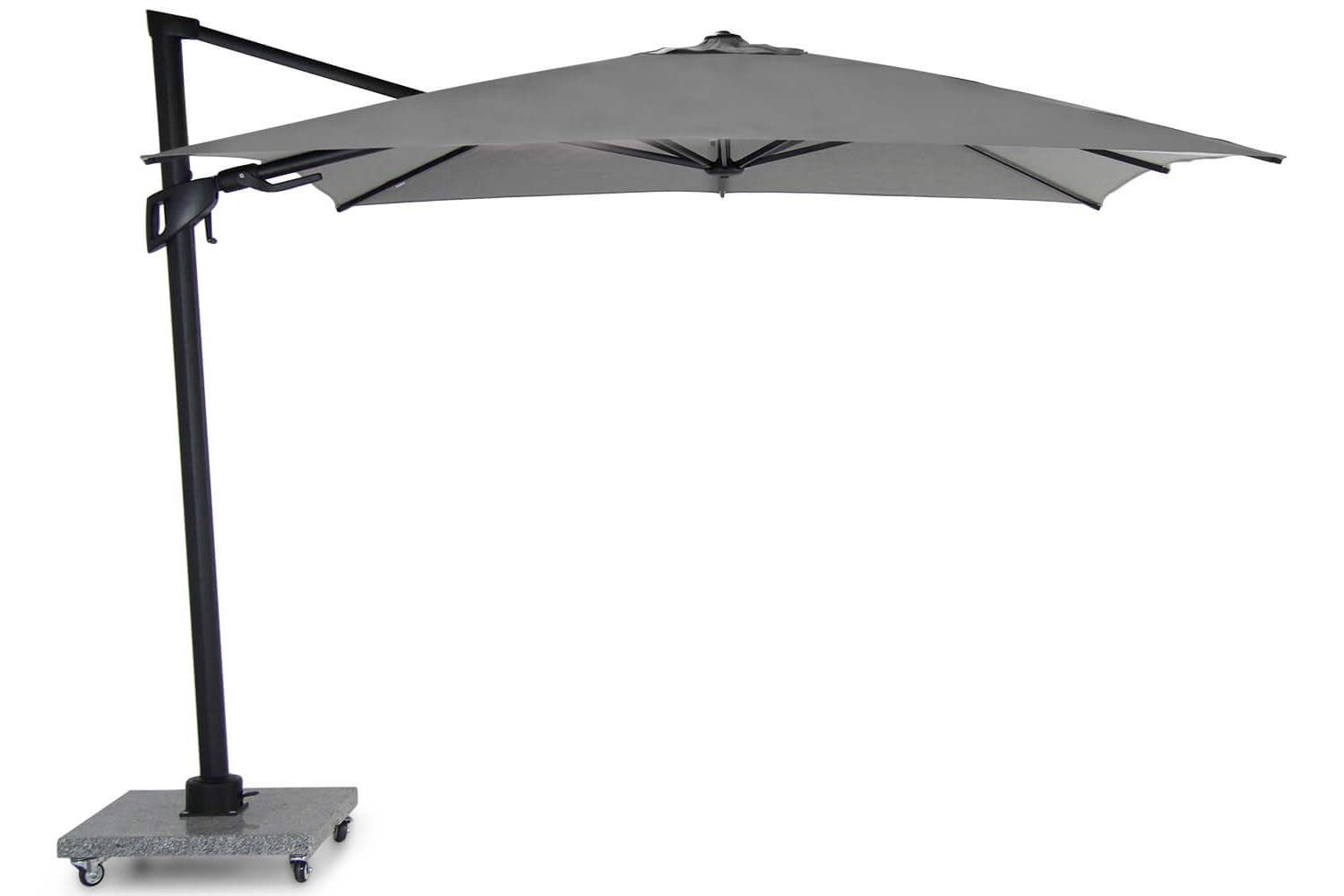 domineren Verdorren Basistheorie Santika Belize Deluxe parasol 300x300 antraciet frame/ mid grey