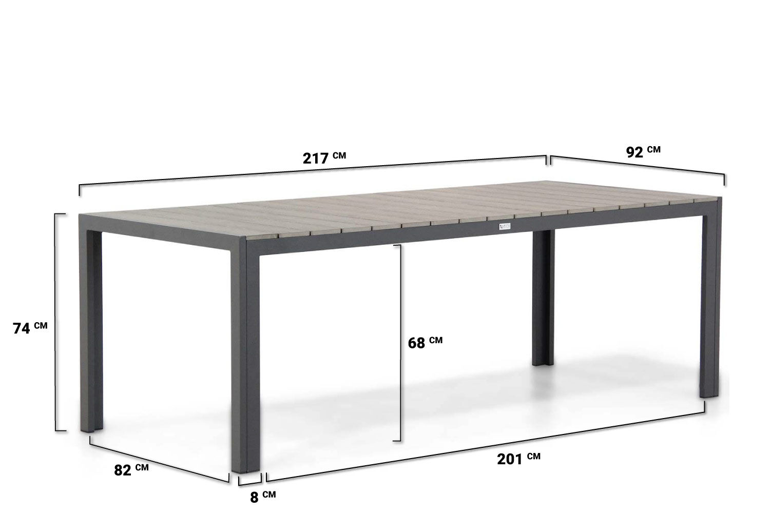 Hartman Summerland/Young 217 cm dining tuinset 7-delig