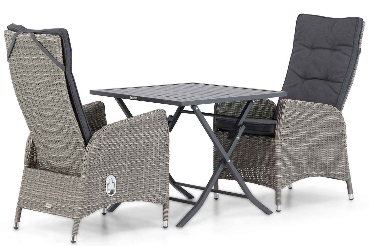 Garden Collections Lincoln/Nicola 80 cm dining tuinset 3-delig