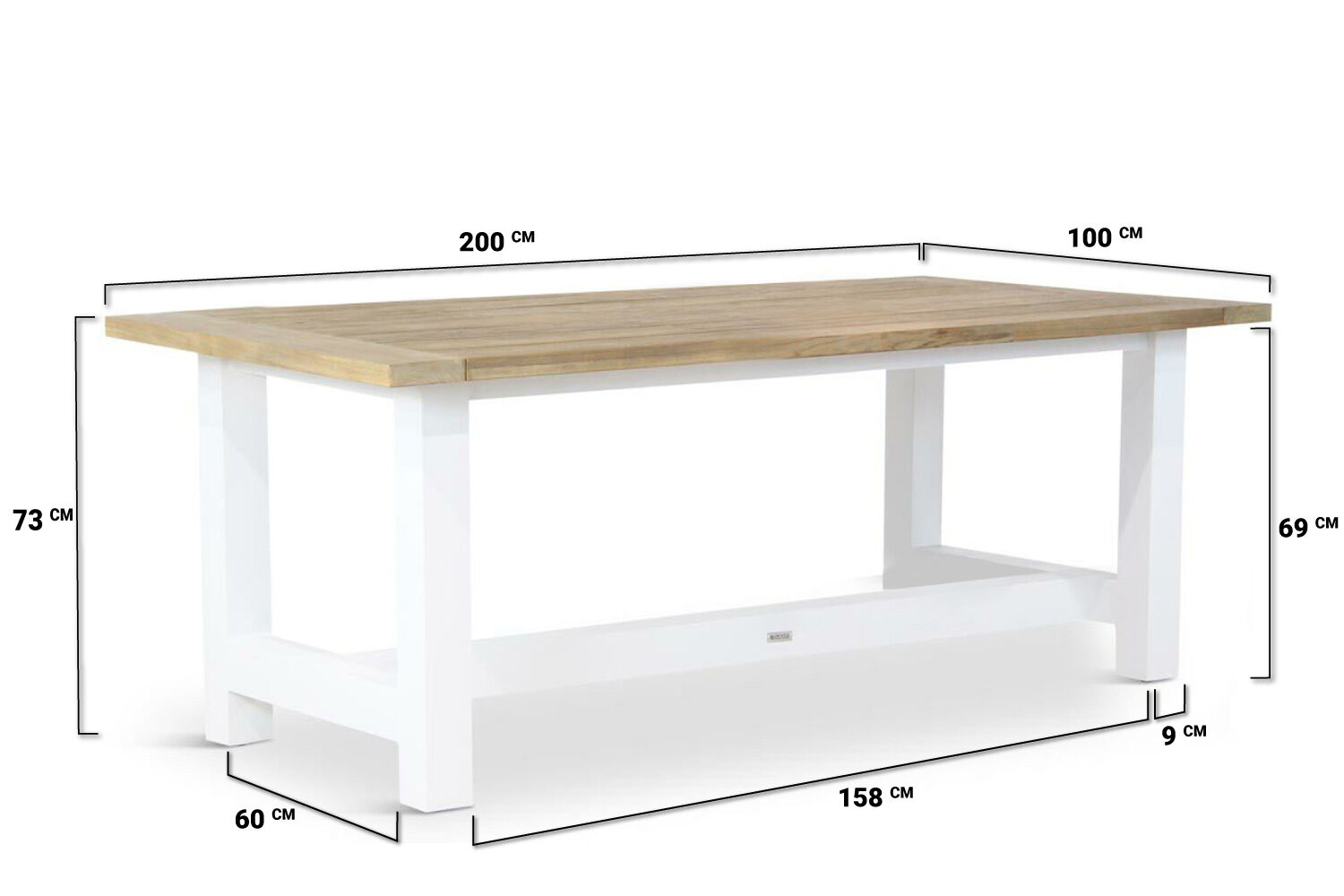 Lifestyle Rome/Los Angeles 200 cm dining tuinset 5-delig