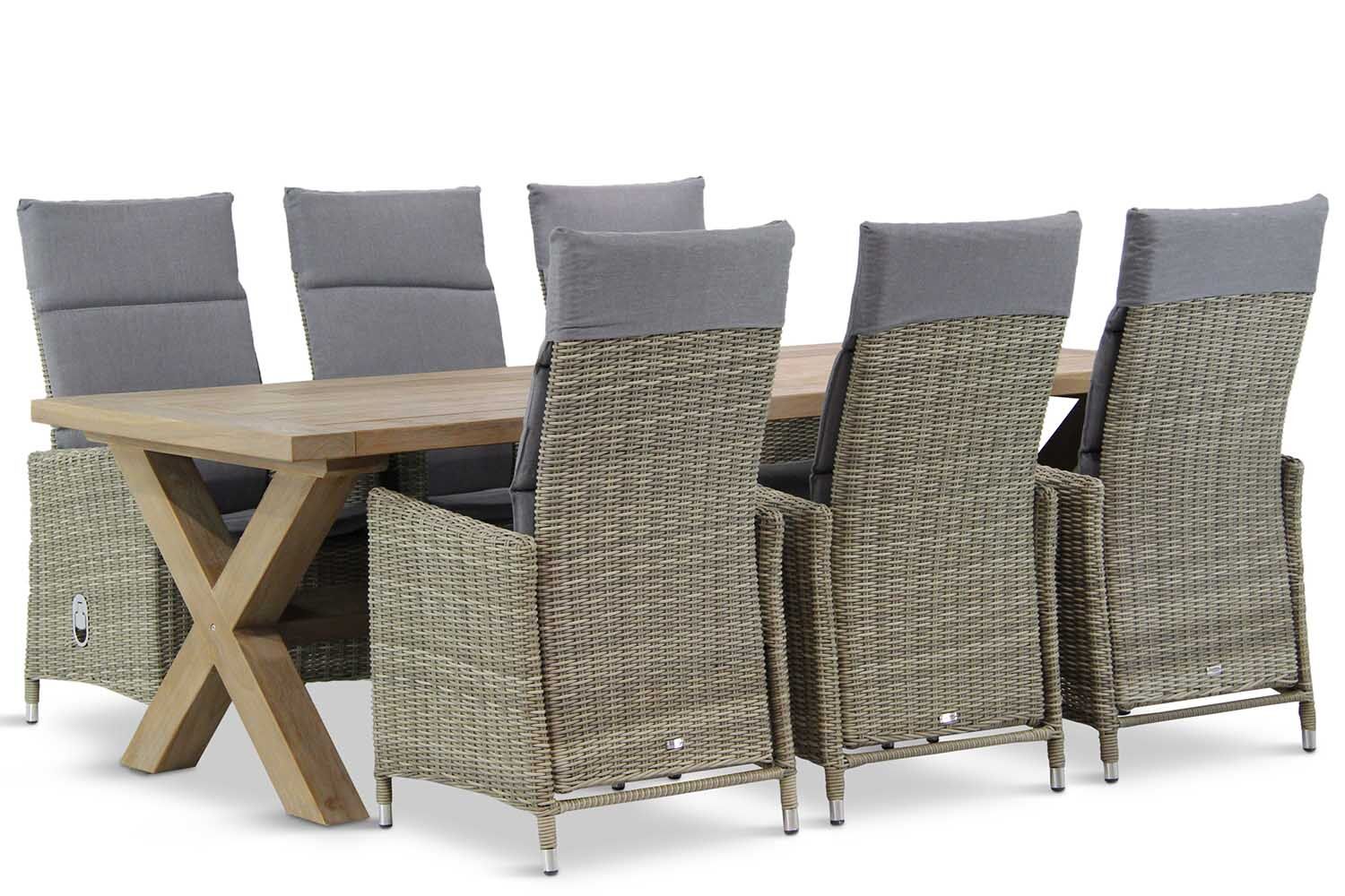 Garden Collections Madera/Oregon 240 cm dining tuinset 7-delig