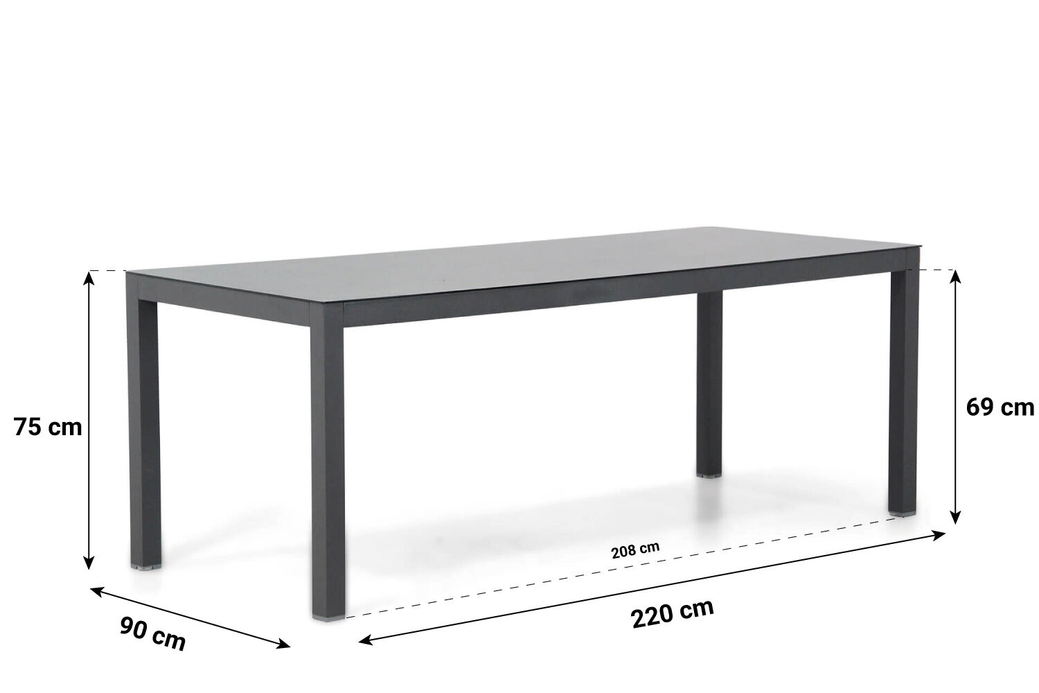 Lifestyle Parma/Madras 220 cm dining tuinset 7-delig