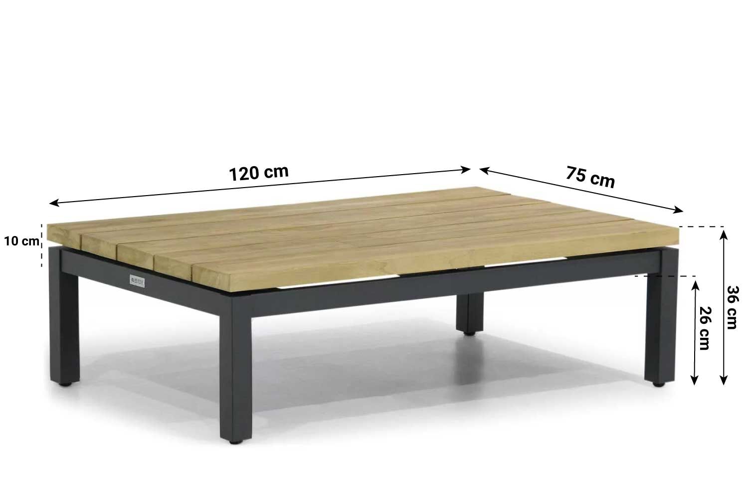 Lifestyle Riviera lounge tafel 120x75 cm