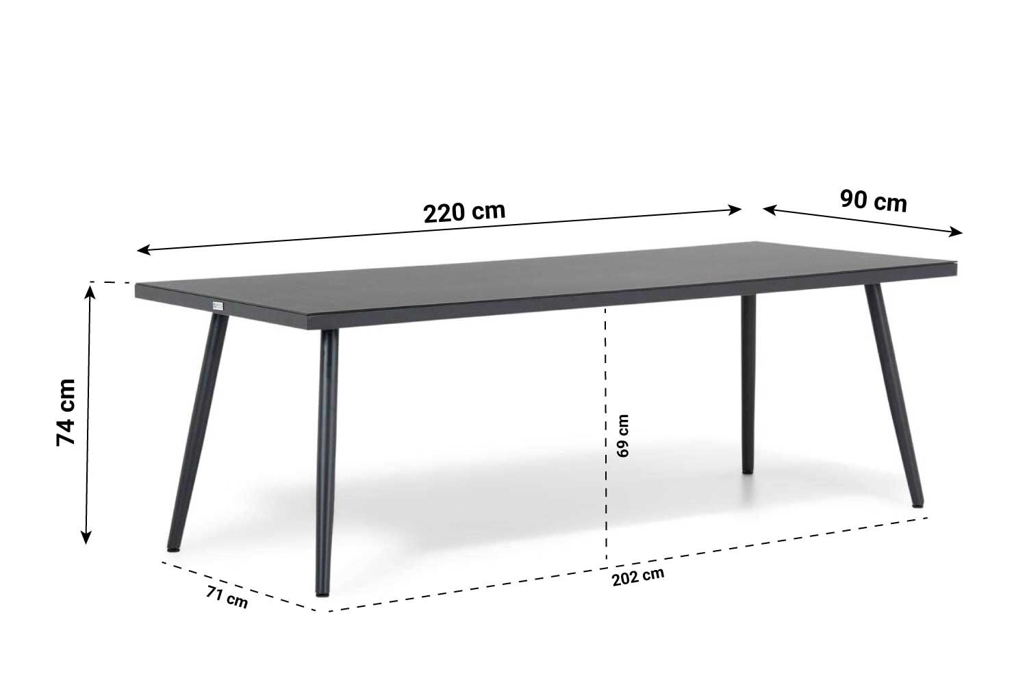 Lifestyle Dolphin/Valencia 220 cm dining tuinset 7-delig