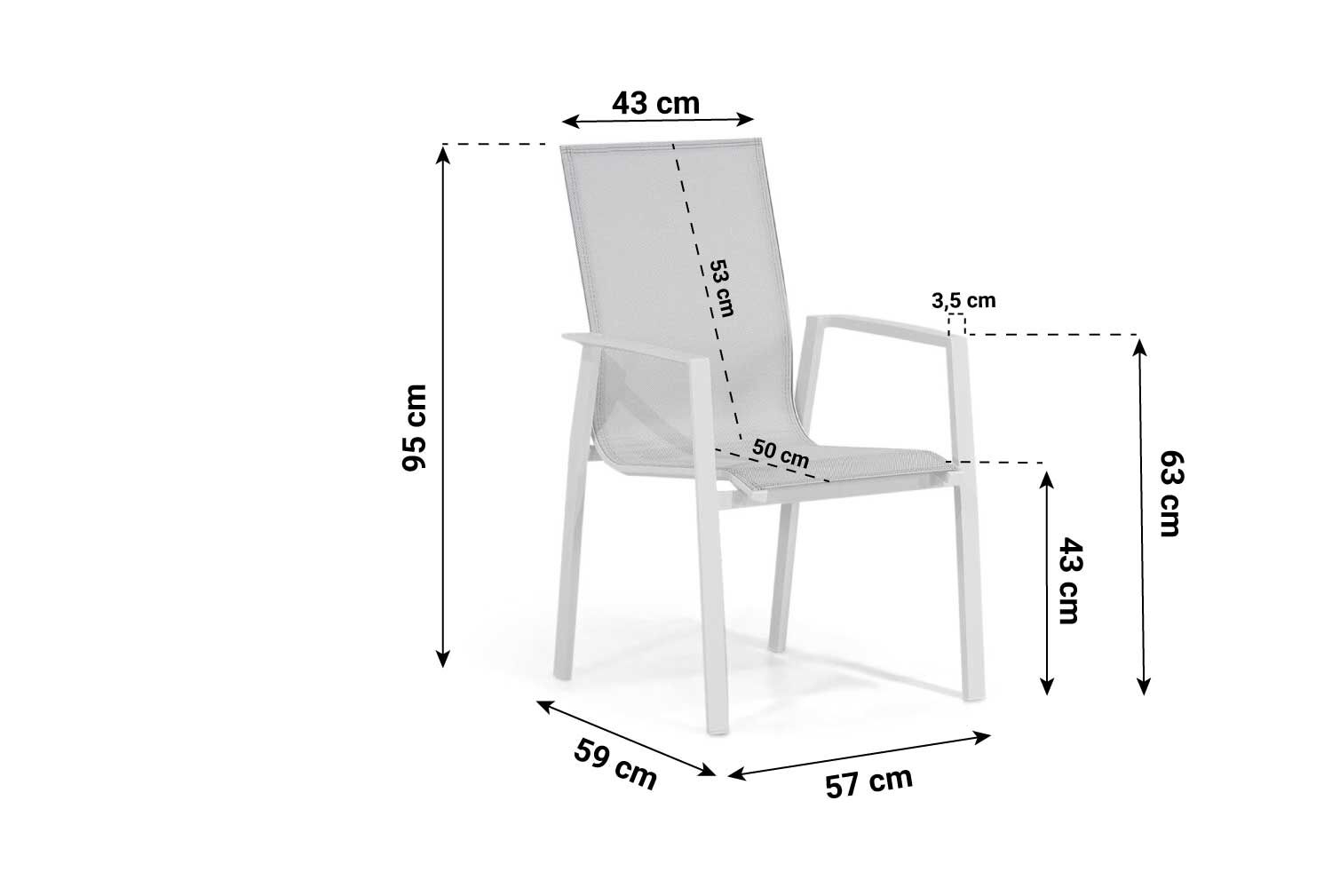 Lifestyle Ultimate/Los Angeles 200 cm dining tuinset 5-delig