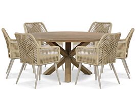 Coco Vedra/Sand City 160 cm dining tuinset 7-delig