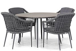 Coco Dalice/Matale 125 cm rond dining tuinset 5-delig