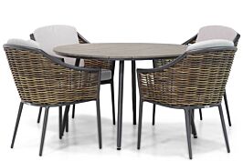 Coco Olivine/Matale 125 cm rond dining tuinset 5-delig