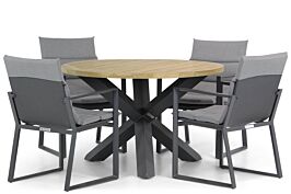 Lifestyle Treviso/Rockville 120 cm rond dining tuinset 5-delig