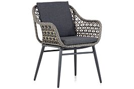 Lifestyle Dolphin dining tuinstoel mixed black/taupe