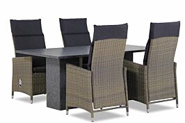 Garden Collections Madera/Graniet 180 cm dining tuinset 5-delig