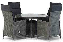 Garden Collections Madera/Buckingham 115 cm rond dining tuinset 5-delig