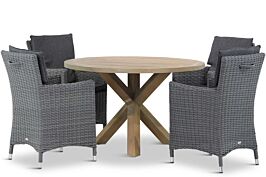 Garden Collections Springfield/Sand City rond 120 cm dining tuinset 5-delig