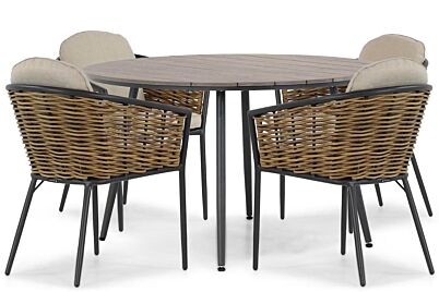 Lifestyle Nice/Matale 125 cm dining tuinset 5-delig