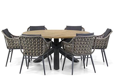 Lifestyle Dolphin/Rockville 160 cm dining tuinset 7-delig