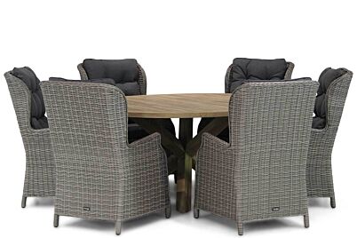 Garden Collections Windsor/Sand City 160 cm rond dining tuinset 7-delig