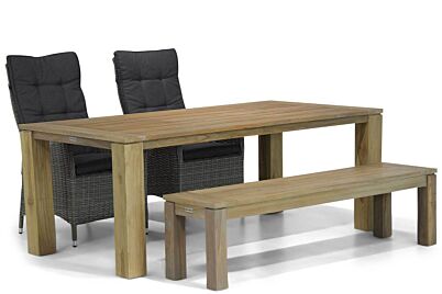 Garden Collections Lincoln/Brighton 200 cm dining tuinset 4-delig