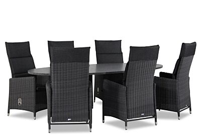 Garden Collections Madera/Graniet ovaal 240 cm dining tuinset 7-delig