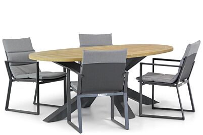 Lifestyle Treviso/Brookline 200 cm ovaal dining tuinset 5-delig