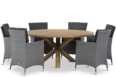 Garden Collections Orlando/Sand City rond 160 cm dining tuinset 7-delig