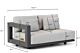 Metropolitan 2.5 seater bench right arm with 5 cushions 