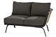 4 Seasons Outdoor Antibes 2 seater bench left arm with cushion and 3 pillows