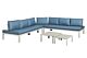 Famous Furniture Easy loungeset white/ blue cushions