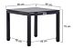 Lifestyle Parma/Concept 90 cm dining tuinset 5-delig 