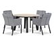 Lifestyle Parma/Derby 130 cm rond dining tuinset 5-delig