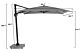 Santika Belize Deluxe parasol 300 cm x 300 cm antraciet frame/ mid grey 